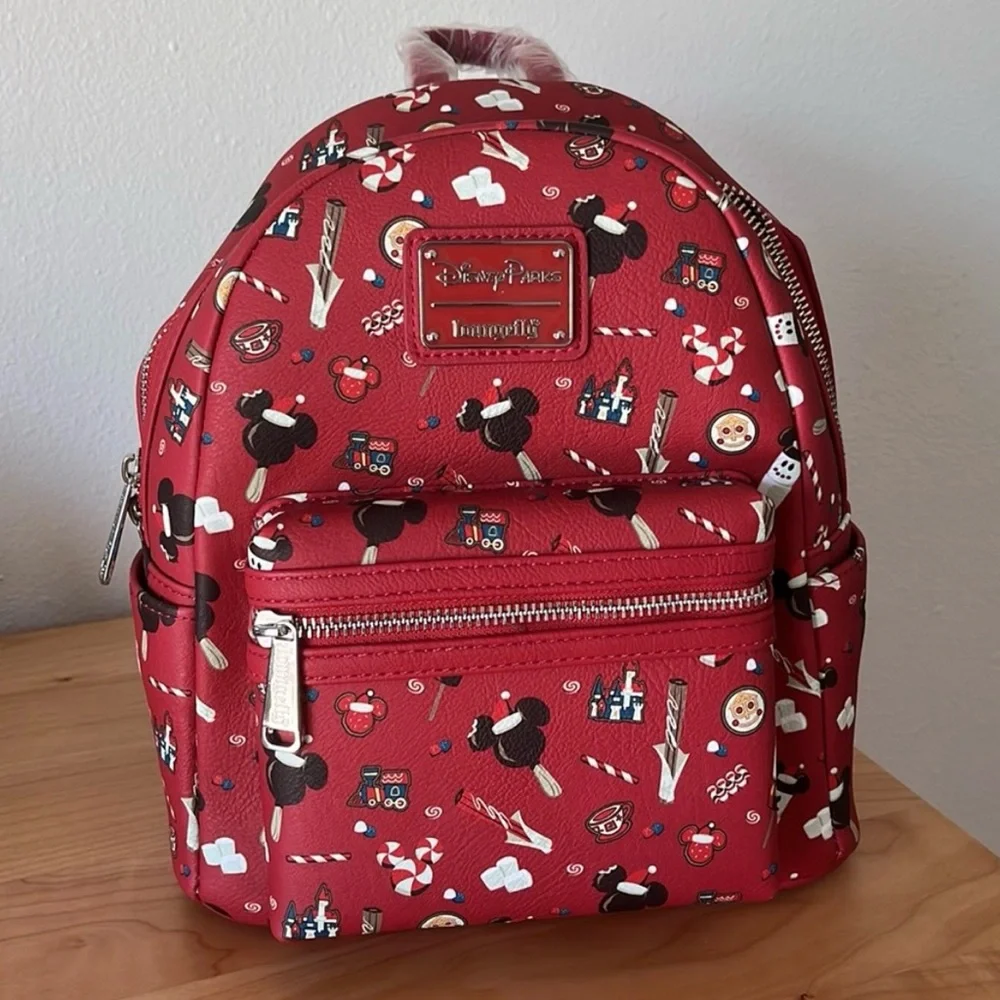 NWT Disney Loungefly Red Holiday Treats Backpack